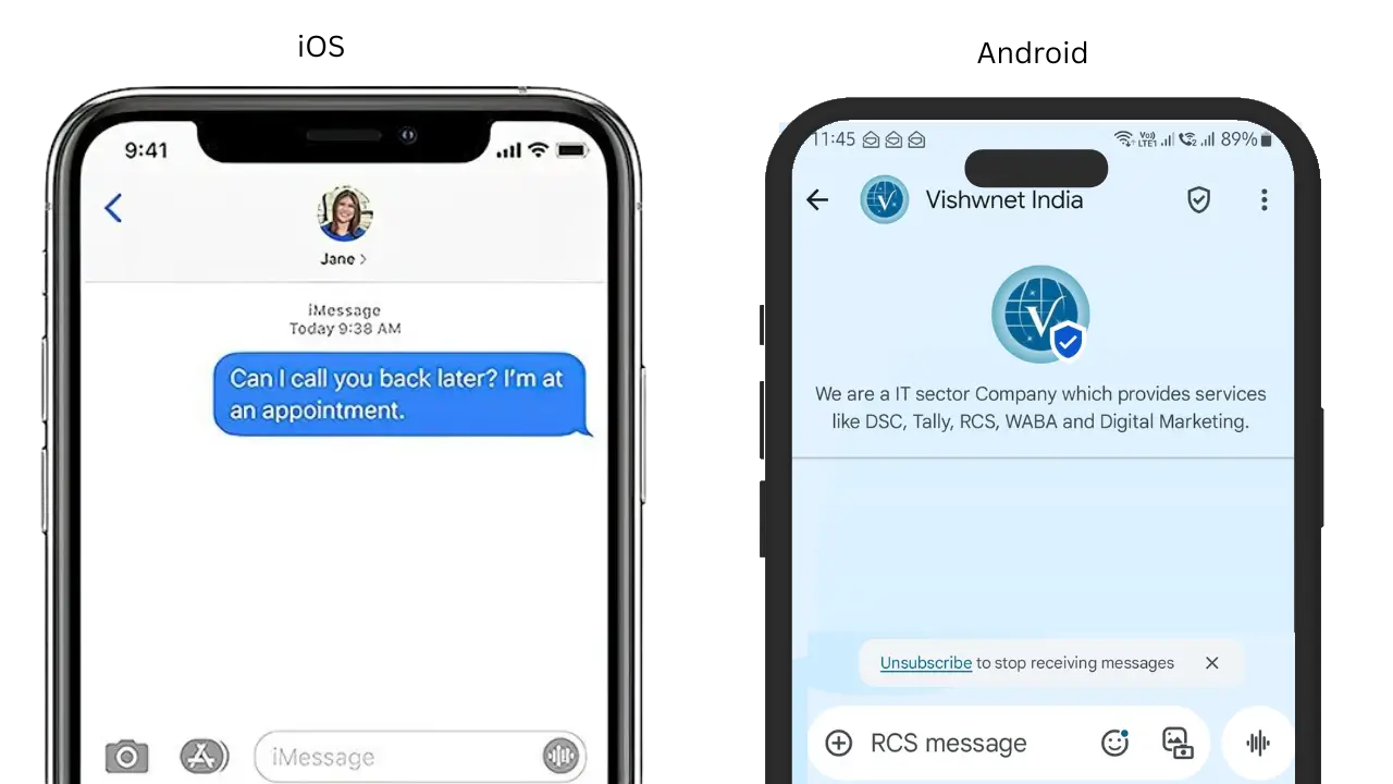 Android and Apple RCS Messaging